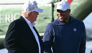 Donald Trump and Saquon Barkley