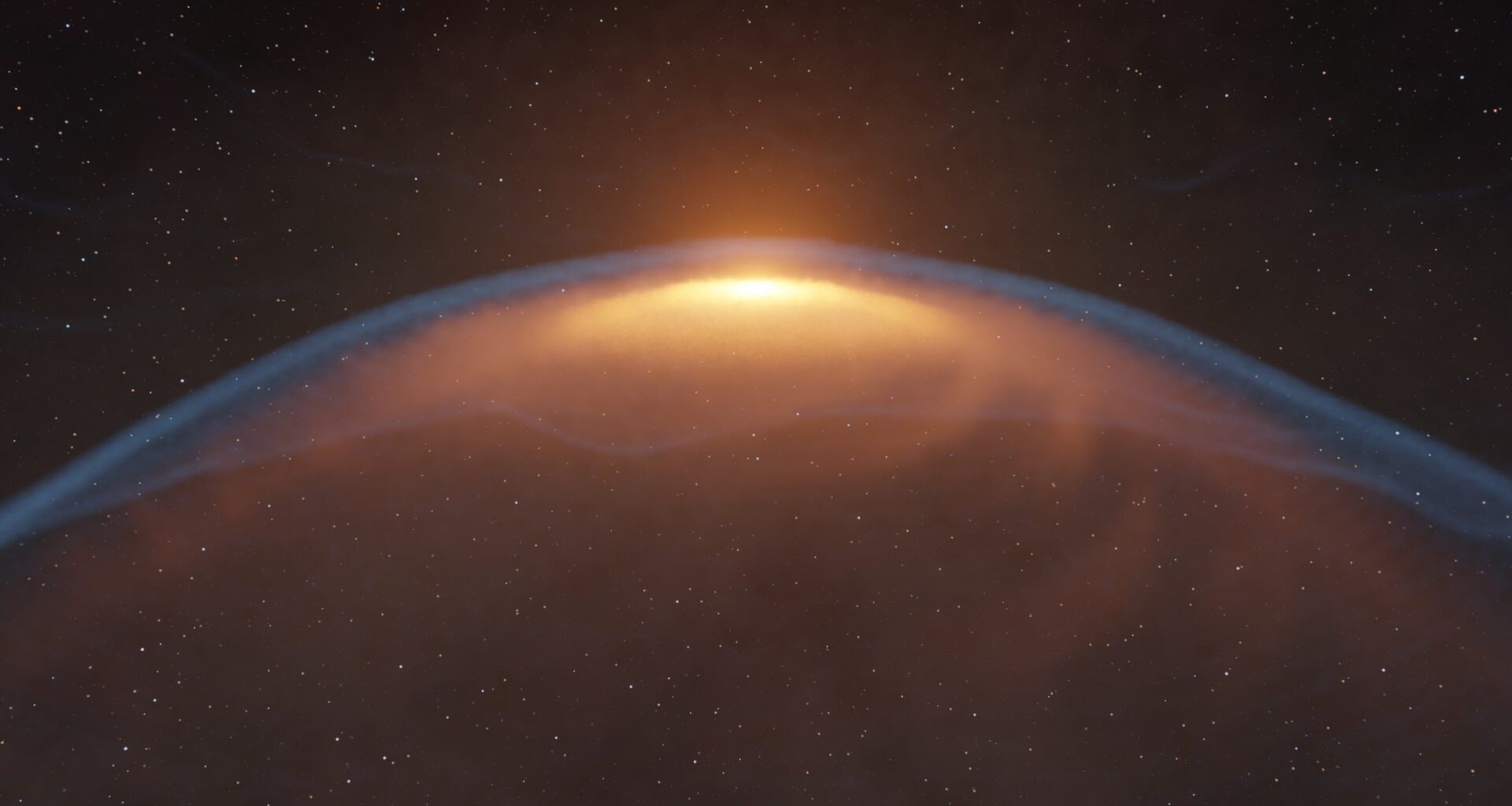 Baby star sets off explosion, gets caught in blast