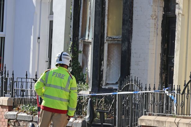 Emergency services at the scene on Walton Breck Road, Anfield