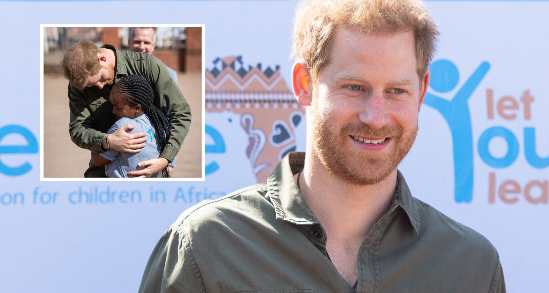 Prince Harry Hugs Child at Sentebale Center