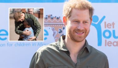 Prince Harry Hugs Child at Sentebale Center