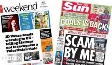 'JD Vance sends warning to UK' and 'Scam by me'