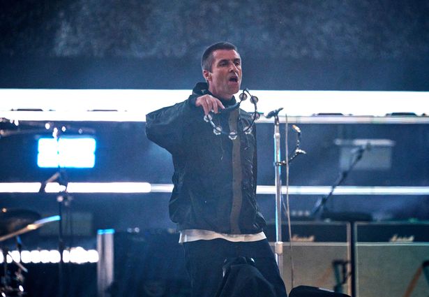 Liam Gallagher of Oasis performs on stage during the opening night of their Live 25' Tour at Principality Stadium on July 04, 2025 in Cardiff, Wales