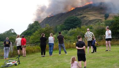 Blaze at Arthur’s Seat in Edinburgh likely started by human activity, fire chief says