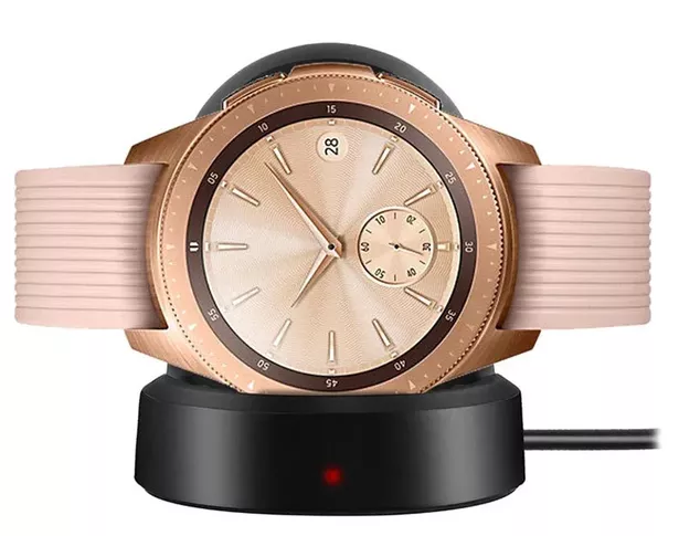The watch comes with a charging dock