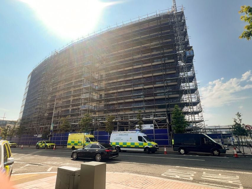 Emergency Services at the scene (Photo by Luke Jervis Belfast Telegraph)
