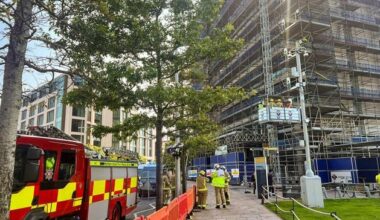 Belfast Titanic incident: Emergency services at scene