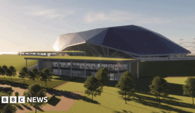 Artist's impression of a small nuclear power station