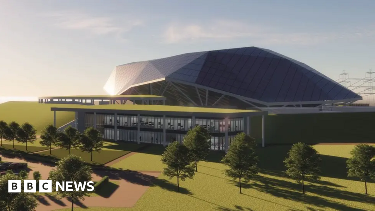 Artist's impression of a small nuclear power station