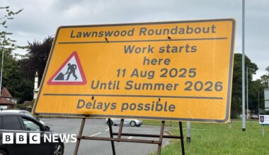 Major roadworks begin at busy Lawnswood roundabout in Leeds
