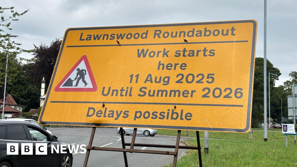 Major roadworks begin at busy Lawnswood roundabout in Leeds