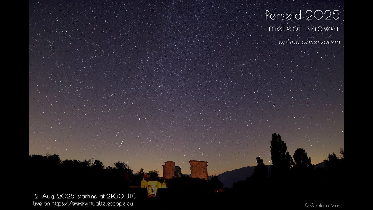 Perseid meteor shower 2025, online observation – 12 Aug. 2025 - YouTube