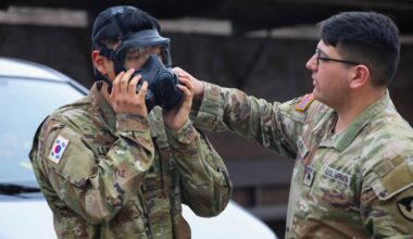 USAG Casey Takes Part in Gas Chamber Training