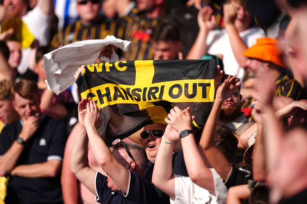 Sheffield Wednesday supporters protest against owner Dejphon Chansiri.