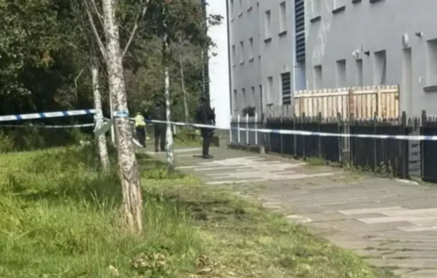 A large cordon was put in place