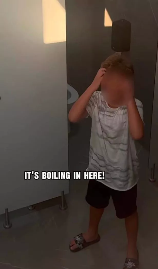 Peter's son was locked inside a cubicle