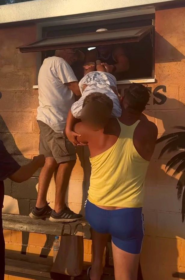 Peter was able to get his son out of the toilet