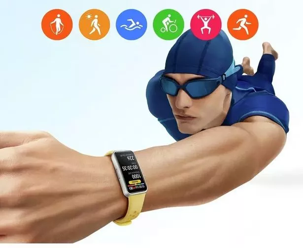 The Huawei watch is waterproof for swimming.