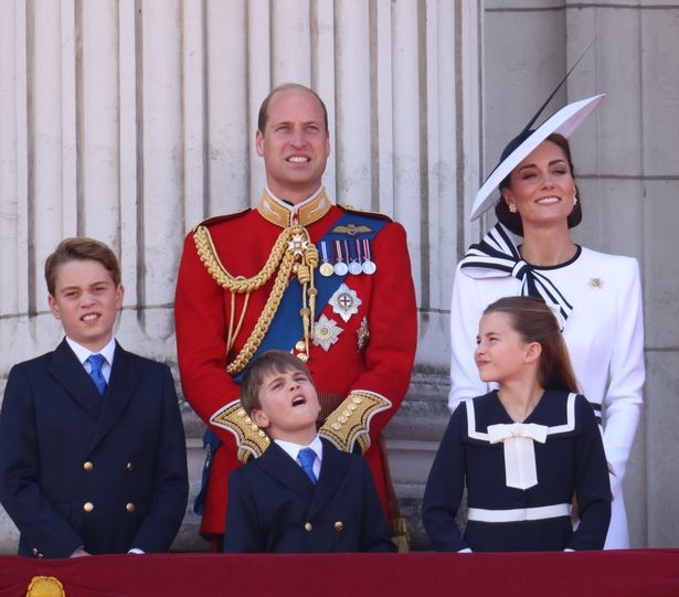 
Prince George, Prince William the Prince of Wales, Princess of Wales Kate Middleton, Prince Louis and Princess Charlotte