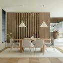 VILLAMA / maa_architecture studio - Interior Photography, Dining room, Wood, Table, Chair, Lighting