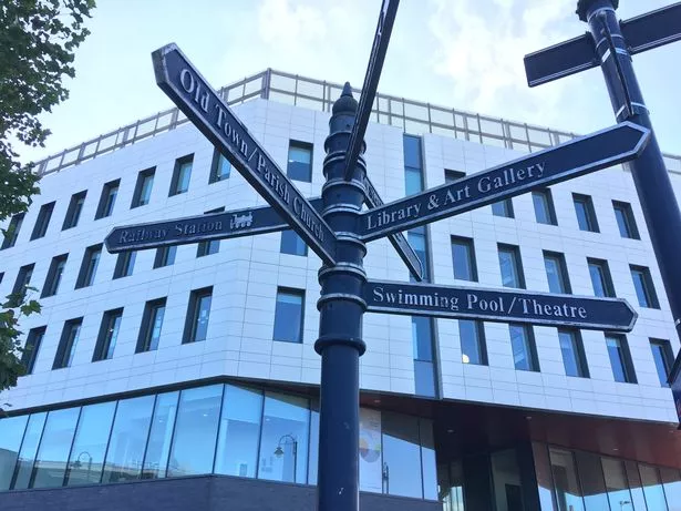 Outside the Tameside One building, Tameside council's HQ