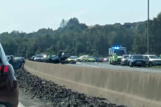 The scene on the M80