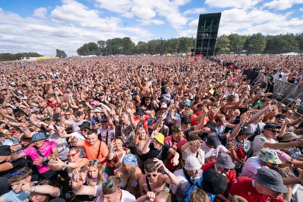 Revelers during the Leeds Festival 2022 at Bramham Park in Leeds. 