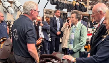 Member of the British royal family visits 145 year old Kildare saddlery at the Dublin Horse Show