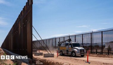 Border wall construction in El Paso, Texas