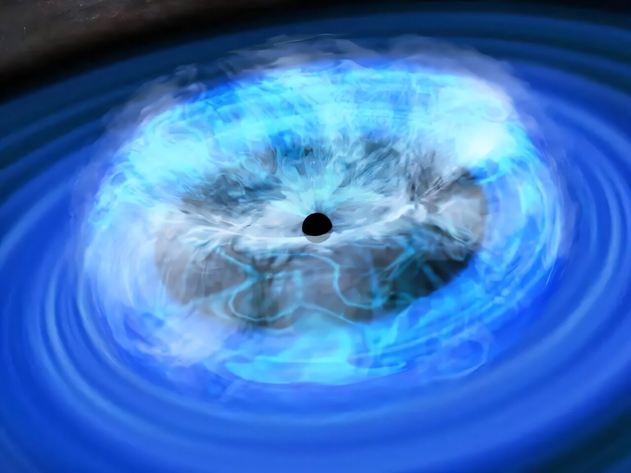 Accidental double zoom reveals millimeter waves around supermassive black hole