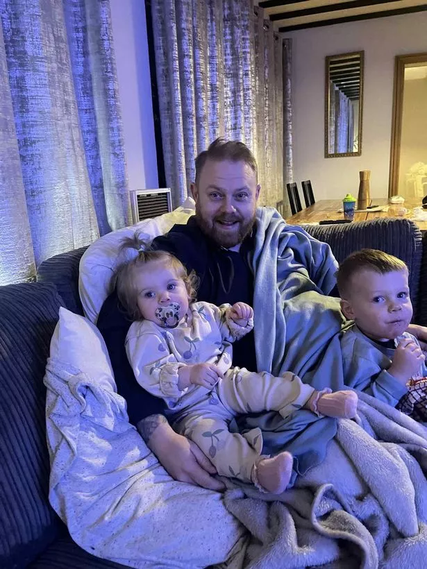 Pictured with Marnie and Freddie, Mathew has been rocked with the diagnosis