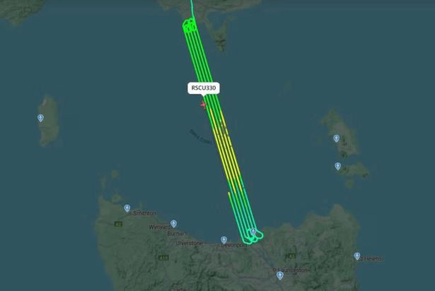 The missing plane's flight path 