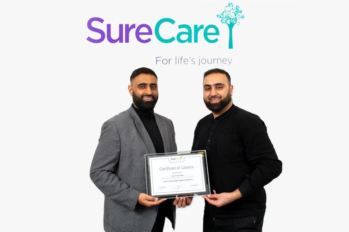 Afzal and Amar Khan who have set up SureCare Stourbridge, Hagley and Halesowen