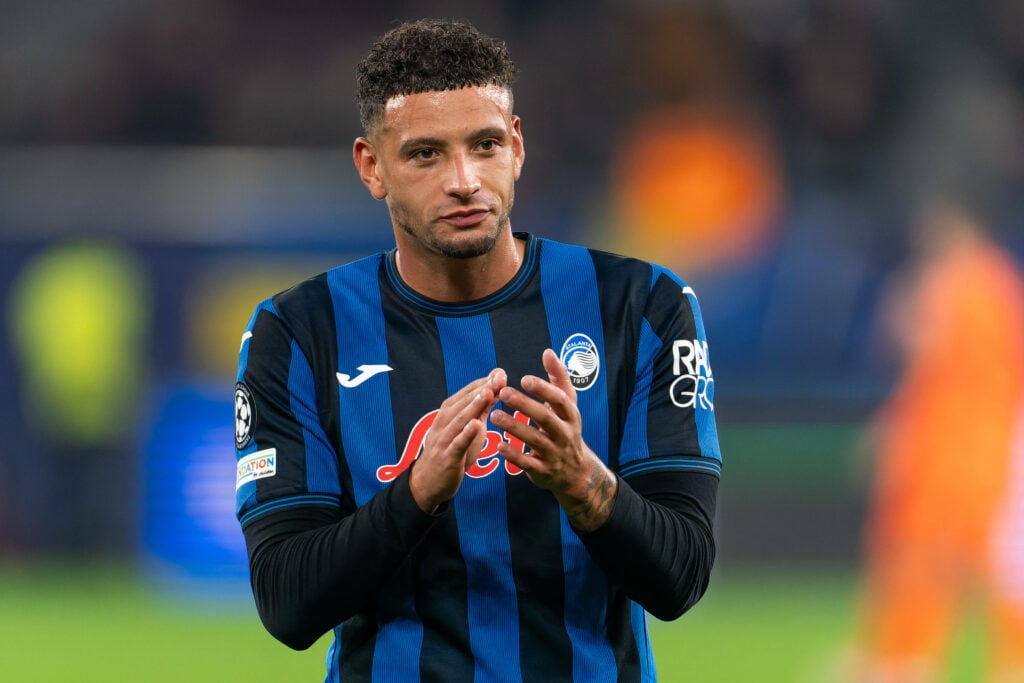 Ben Godfrey applauds supporters at Atalanta