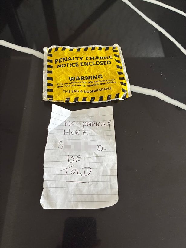 The message left on Rob's car