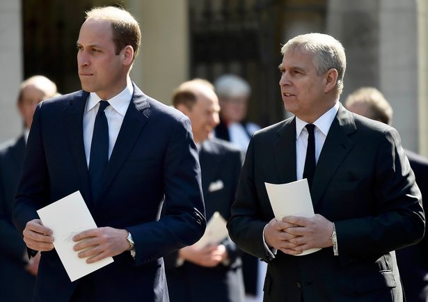Prince William with his uncle Prince Andrew in 2017