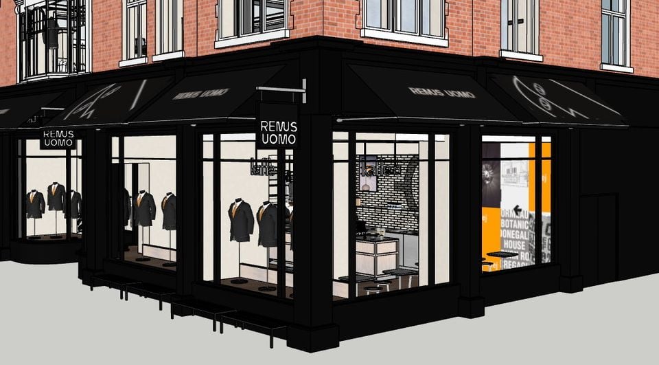 Artist's impression of new Remus Uomo store in Arthur Street, Belfast
