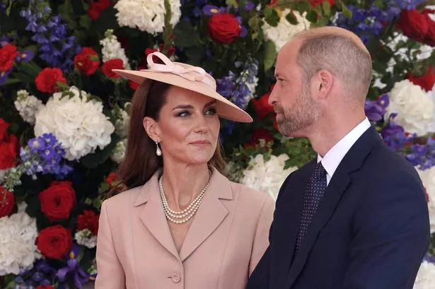 William and Kate earlier today at Windsor Castle