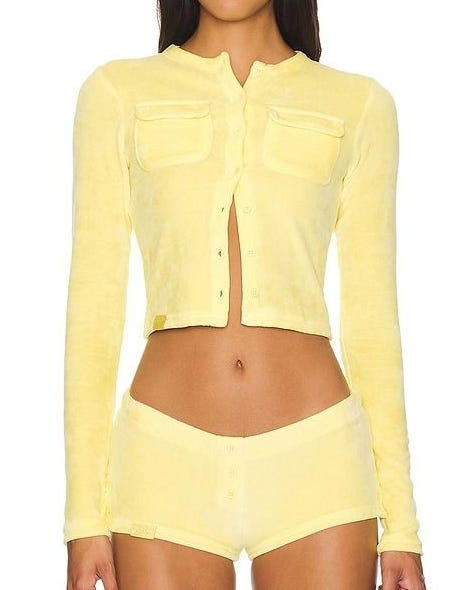 Velour Cardigan