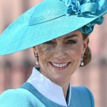 Catherine, Princess of Wales, attends the Trooping the Colour 2025 parade in London, United Kingdom, on June 14, 2025. The ceremonial event marks the official birthday of the British Monarch, featuring more than 1,400 soldiers, 200 horses, and over 400 musicians from ten bands and Corps of Drums.