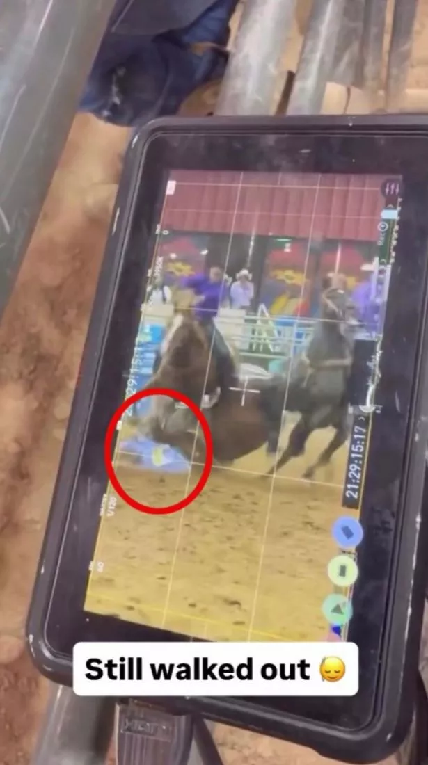 Taylor Williams was rushed to hospital after being trampled on by his horse