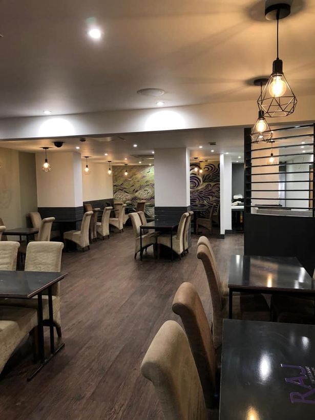 Inside the Raj Pavillions Indian restaurant in Horfield