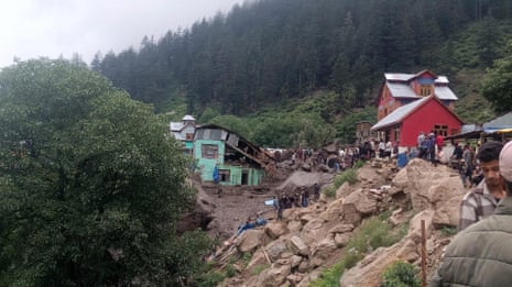 Dozens dead and hundreds missing after cloudburst triggers flood in Kashmir – video