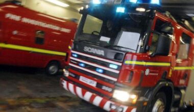 Man and woman hospitalised after late-night Paisley fire