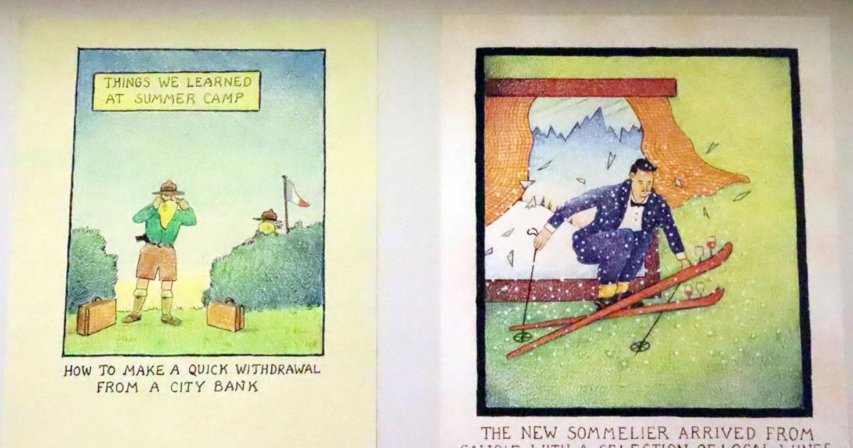 Rare Glen Baxter exhibition at Shandy Hall in Coxwold
