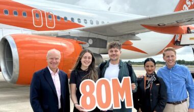 Bristol Airport: easyJet celebrates 80 million passengers