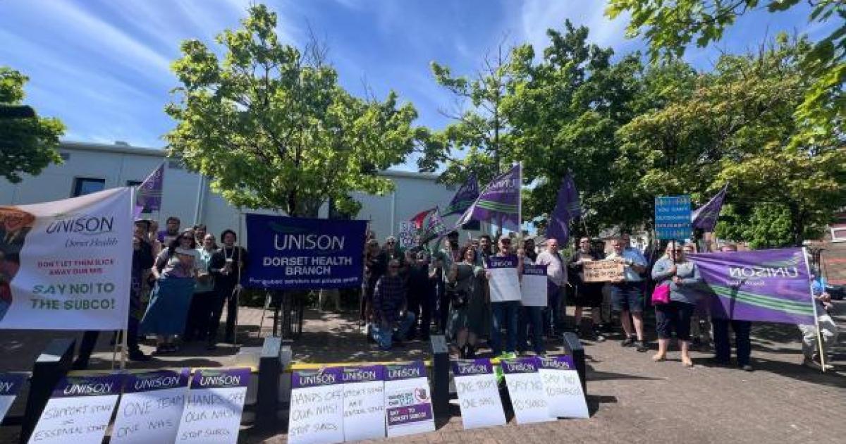 Dorset hospital staff back strike action over job outsourcing row