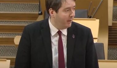 Neil Bibby MSP on exam results day for North Ayrshire pupils