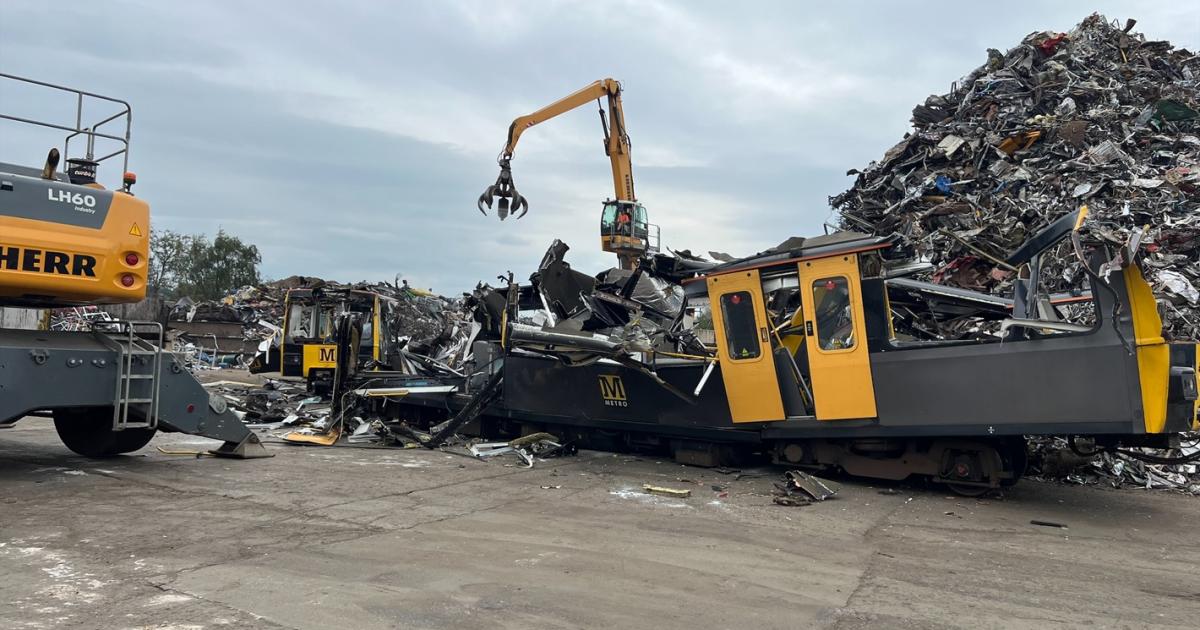 Old Tyne and Wear Metro trains recycled in County Durham