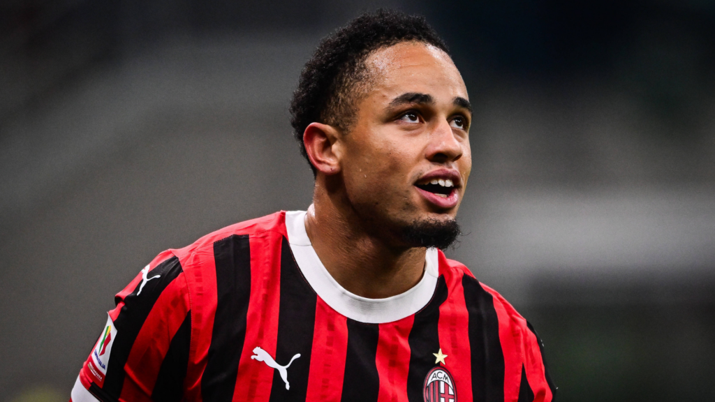 Noah Okafor in action at AC Milan